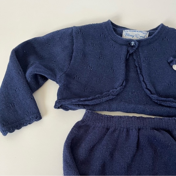 Mayoral Navy Knit 2-Piece Sweater Set Size Newborn - Picture 5 of 7
